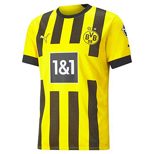 BVB Season 2022/23 Official Home T-Shirt, Men's, Cyber Yellow, XL