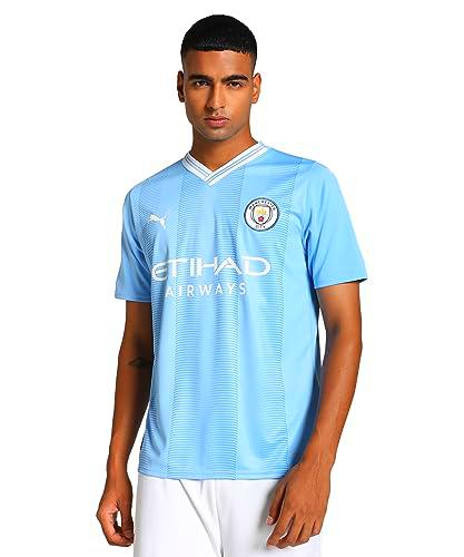 Manchester City F.C. Home Jersey Replica T-Shirt, Unisex Adulto