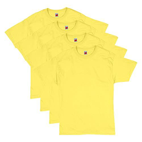 Hanes Essentials-Camiseta de Manga Corta (Paquete de 4) Camisa
