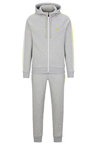 BOSS Tracksuit Set Sudadera, Color Gris Claro y Pastel