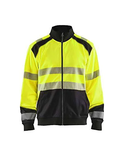 High Vis - Sudadera con cremallera (talla XL), color amarillo y negro de BLÅKLÄDER