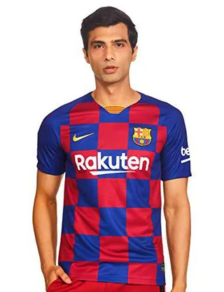 NIKE Barcelona 2019/2020 Camiseta, Hombre, Azul (1ª Equipación), 3XL