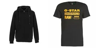 G-STAR RAW Sudadera Negro XL + Camisetas Negro XL