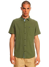 Quiksilver Camisa de Manga Corta Hombre Verde L
