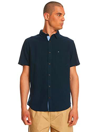 Quiksilver Camisa de Manga Corta Hombre Azul XL