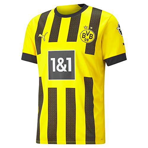 BVB Season 2022/23 Official Home T-Shirt, Men's, Cyber Yellow, XL