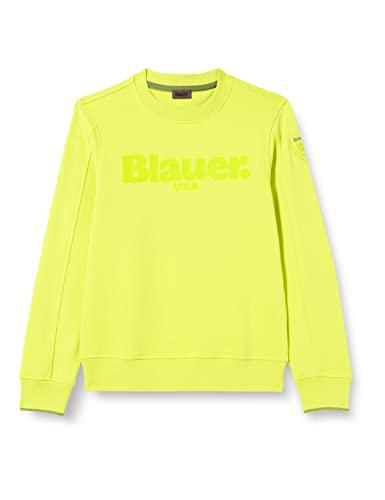 Blauer Sudadera de Cuello Redondo de Camiseta de chándal 721 Verde CERTOSA