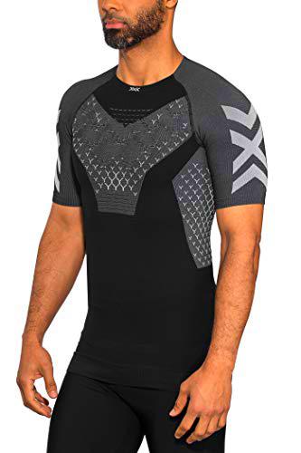 X-Bionic Camiseta M/C TWYCE G2 Run Hombre Black Melange Talla XL Manga Corta
