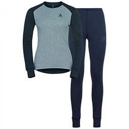 Odlo Merino 130 Camiseta de Manga Larga Funcional, Gris