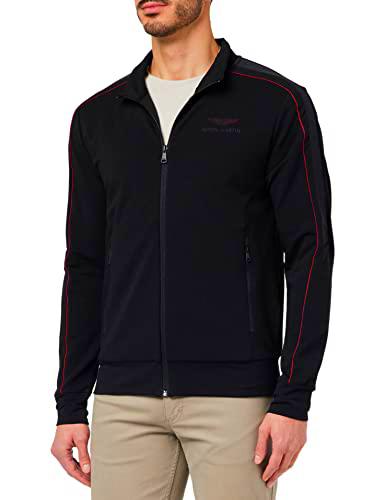 Hackett London Amr Tape Track FZ Sudadera, Negro, 3XL para Hombre