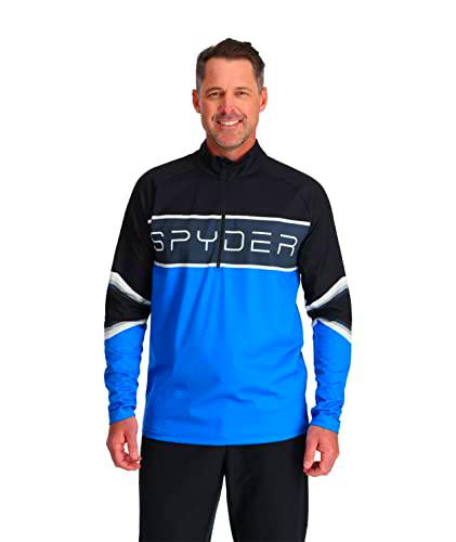 Spyder Premier T-Cuello Camiseta, Medio Azul, Extra-Large para Hombre