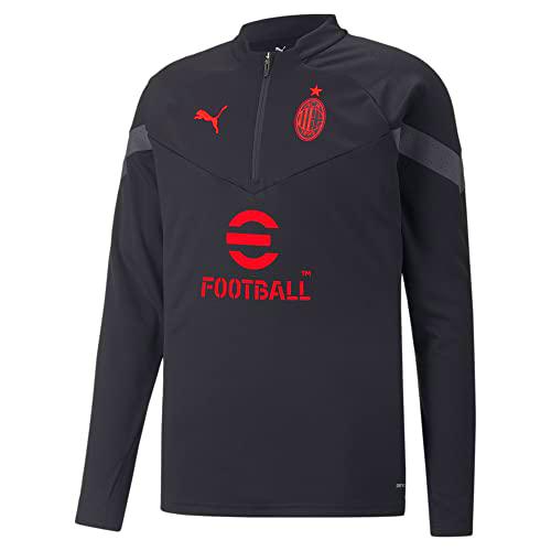 AC Milan 767568 Training 1/4 Zip Top Jacket Hombres Negro-Asfalto M