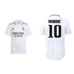 Real Madrid Modric 10, HA2654 Season 2022/2023 Official Home T-Shirt Boy's White 7-8A