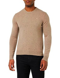 Hackett London Lambswool Crew Sudadera, Color Pardo