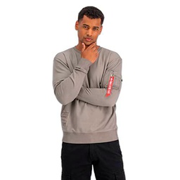 ALPHA INDUSTRIES AI Label Sweater Camiseta, Grey, 3 XL Unisex Adulto