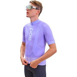 POC M's Essential Road Logo Jersey T-Shirt, Amethyst/Purple Quartz
