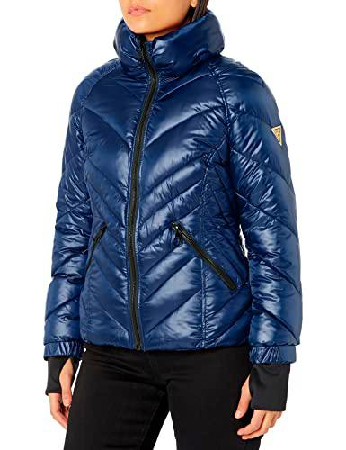 Guess Abrigo Softshell con cinturón y Capucha Chaqueta de Entretiempo