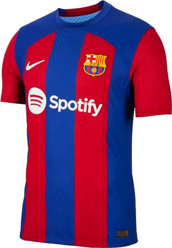 Barcelona FC DX2615-456 FCB M NK DFADV Match JSY SS HM T-Shirt Hombre Deep Royal Blue/Noble Red/White Tamaño S