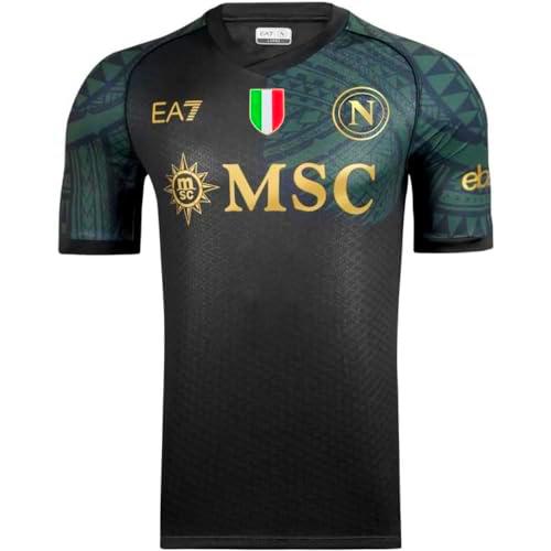 SSC NAPOLI Camiseta Third, Negro, L Unisex-Adulto