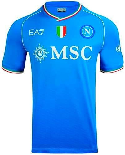 SSC NAPOLI Camiseta Home Ea7, Turquesa, 3XL para Hombre
