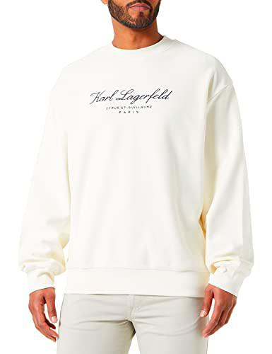 KARL LAGERFELD Hombre Sudadera Hotel Karl Blanco (Blanco roto) L