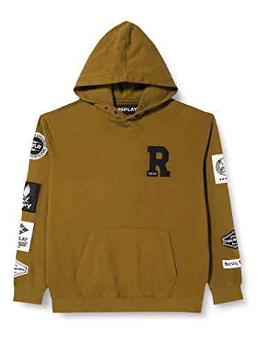 REPLAY M6523, Sudadera Hombre, Verde (Light Military 833), M