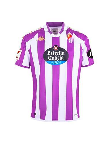 Kappa Camiseta Kombat Home Valladolid, L, Morado/Blanco, Hombre