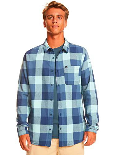 Quiksilver Motherfly, Camisa de Manga Larga para Hombre Azul