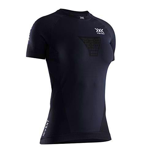 X-Bionic Camiseta M/C Invent Run Speed Mujer Black Melange Talla S Manga Corta
