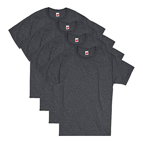 Hanes Essentials-Camiseta de Manga Corta (4 Unidades)