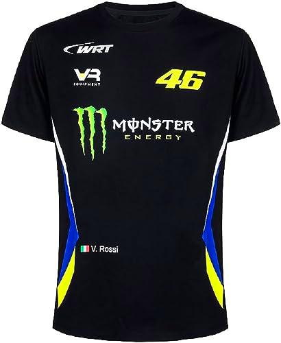 Valentino Rossi Camiseta VR46 WRT Line, Hombre, Negro, XXL