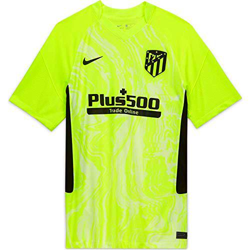 Nike ATM M NK BRT Stad JSY SS 3R T-Shirt, Hombre, Volt/Black Full Sponsor, M