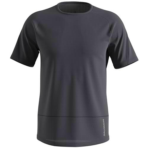 Salomon Cross Run Camiseta, Negro Intenso, M para Hombre