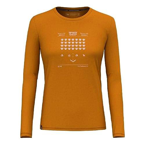 Salewa Pure Space Game Merino T-Shirt Women, Golden Brown, S