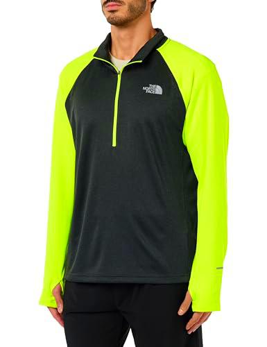 THE NORTH FACE 1/4 Zip Run Camiseta, LED Yellow-Asfalto Gris