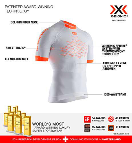 X-Bionic Camiseta M/C The Trick G2 Run Hombre Chalk/White Talla XL Manga Corta