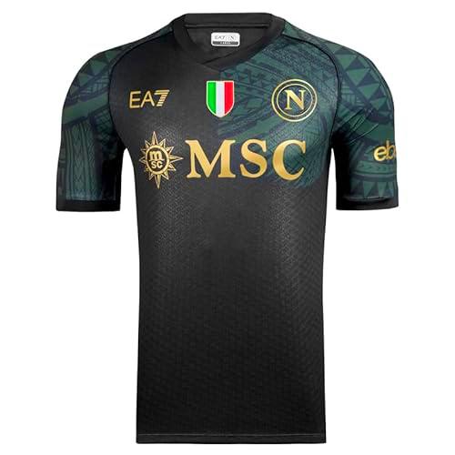 SSC NAPOLI Maglia Third Camiseta, Negro, M Unisex Adulto