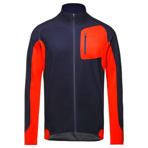 GORE WEAR R3 Partial Gws Maglia, Camiseta Hombre, Orbit Blue/Fireball, XXL