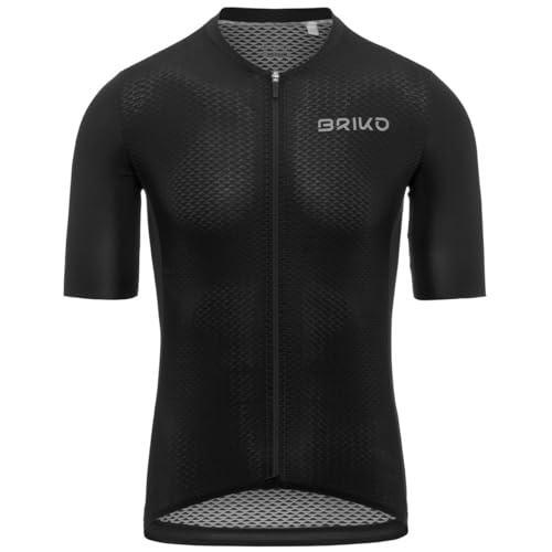Briko Endurance Jersey Camiseta, Negro, L Hombre
