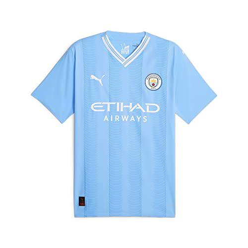 MCFC 770437-01 Home Authentic Jersey T-Shirt Unisex Team Light Blue-White Tamaño S