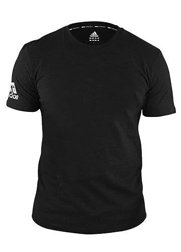 adidas Promo tee Camiseta, Blanco y Negro, XXL para Hombre