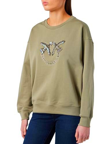 Pinko Nelly-Sudadera con Logotipo de Birds Bordado + Tachuelas Camisa Henley
