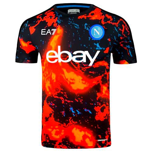 SSC NAPOLI Magma Camiseta, Rojo, L Unisex Adulto