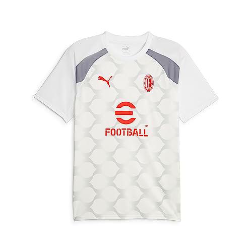AC Milan Jersey Prematch 23/24 Camiseta, Puma White Grey Tile