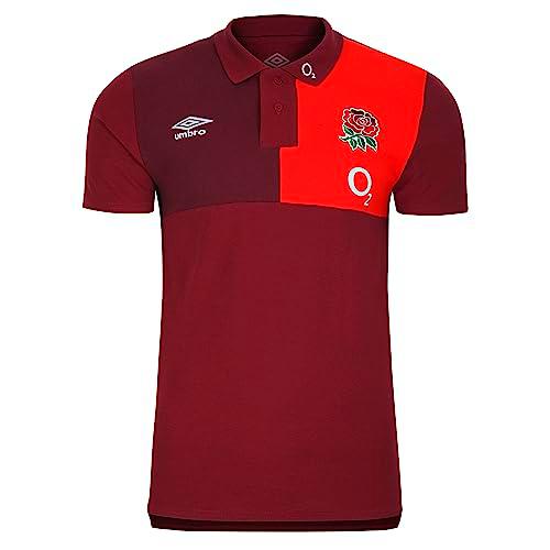 Umbro 98990u Polo, Hombres, Tibetan Red Zinfandel Flame Scarlet, M
