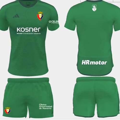smartketing Club Atlético Osasuna - MiniKit 3ª Equipación 23/24 Color Verde Camiseta de Juego con Tejido Ligero y Traspirable Pantalón de Juego con Cintura Elástica y Tejido Traspirable
