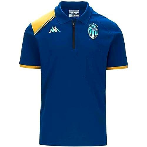 Kappa Acrem AS Monaco 23-24, Polo, Azul/Amarillo, XL, Hombre