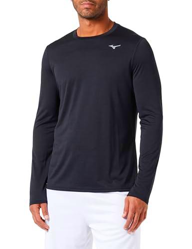 Mizuno Impulse Core LS tee Camiseta, Negro, XL para Hombre