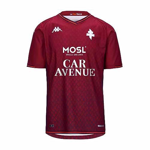 Kappa Kombat Home Metz 23-24 Camiseta, Hombre, Rojo/Naranja