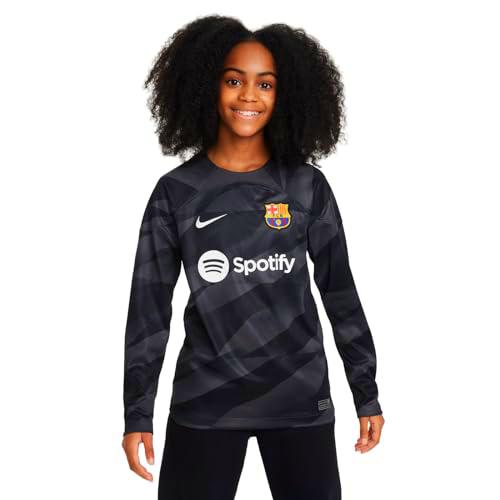 Barcelona FC DX2750-061 FCB Y NK DF STAD JSY LS GK T-Shirt Unisex Anthracite/Anthracite/Black/White Tamaño M